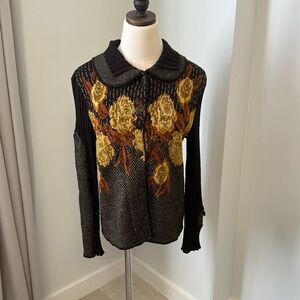 Carole Gray sweater made in France medium brown